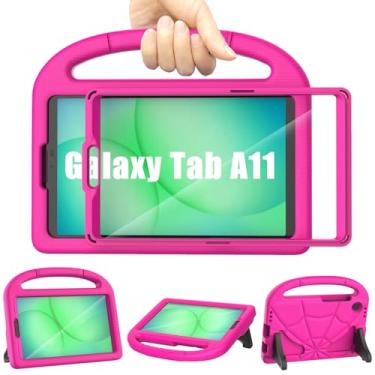 Imagem de Capa para Samsung Galaxy Tab A11/A9/A7 Lite para crianças de 8,7 polegadas, Lainergie leve, à prova de choque, compatível com alça para Galaxy Tab A9/A7 Lite, rosa