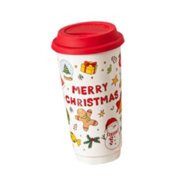 Imagem de Ioensy Caneca de Natal de Cerâmica para Água, Café ou Bebidas, Ideal para Casa, Parque Infantil, Viagens e Camping