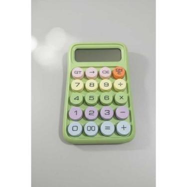 Imagem de Calculadora Eletrônica Portátil Cores Pastel Fofa Estilo Candy Color M