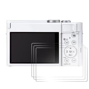 Imagem de pssped 3 peças protetoras de tela compatíveis com câmera Panasonic Lumix DC-ZS99 LX100 LX100 II, película de vidro temperado de dureza 9H de 0,25 mm, antiarranhões