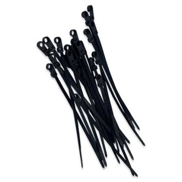 Imagem de Abraçadeira de Nylon Preta 3,6x15cm, Cinta Plástica para Organização de Cabos, 100 Unidades