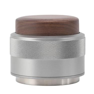 Imagem de TOPINCN Distribuidor de café 304, Calcadeira de Aço Inoxidável Com Cabo de Madeira de Nogueira para Fabricação de café, até Prensa de Grãos de café (58mm (prata))