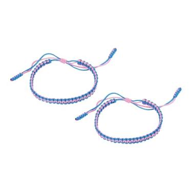 Imagem de PATIKIL Pulseiras trançadas feitas à mão, pulseiras de corda trançada ajustáveis, pulseiras tibetanas de proteção da sorte, One Size, Nylon, Sem Pedra Preciosa