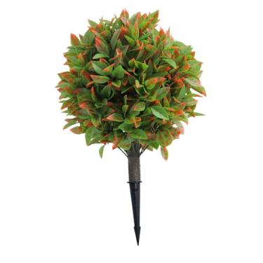 Imagem de Depisuta Árvore de Bola de Topiaria Artificial de 2 Pacotes, Arbusto de Vegetação Artificial de PE Realista de 17,7 Polegadas Com Ponta de, Planta Falsa Resistente a UV