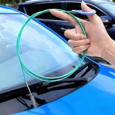 Imagem de Escova de limpeza de drenagem flexível, limpador de tubo de 5 metros de comprimento com cerdas de nylon para teto solar de carro e tubo de ar condicionado