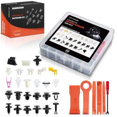 Imagem de A-Premium 260 peças (26 tamanhos) Kit de clipes de retentor de carro compatível com Toyota Avalon 2005-2012 para-choque para-choque tampa porta guarnição auto pino plástico rebite conjunto de