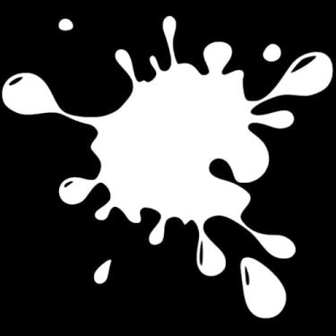 Imagem de 4 peças de decalque de vinil com respingos de tinta criativa, impermeável, refletivo, personalidade, adesivo engraçado para carros, para-choques, janelas, paredes, laptops (branco)