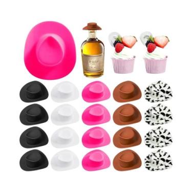 Imagem de Chapéu De Cowboy Marrom Mini Chapéus Para Bonecas 30 Peças Decoração D