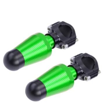 Imagem de Barras de colisão de fixação para motocicleta, proteções antiimpacto de liga de alumínio resistente para tubos de 25 mm-32 mm, conjunto universal de 2 (modelo A: par grande/ajuste verde diâmetro do