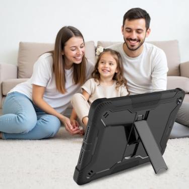 Imagem de Capa para iPad 9,7 polegadas iPad 6ª/5ª geração 2018 2017 (modelo: A1893 A1954 A1822 A1823), capa protetora de silicone macio de policarbonato rígido resistente com suporte para iPad 9.7 2018/2017