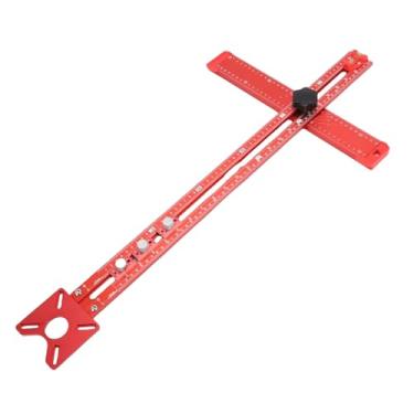 Imagem de Asixxsix Suporte de Ranhura de Fresagem de Roteador 3 Em 1, Régua de Marcação de Posicionamento de Perfuração, Gabarito de Corte de Círculo de Roteador T Régua Quadrada Gabarito de