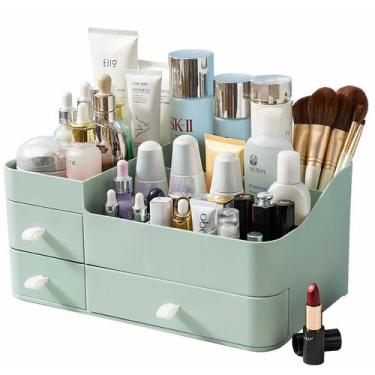 Imagem de Organizador de maquiagem Decorcode Large com gavetas verdes