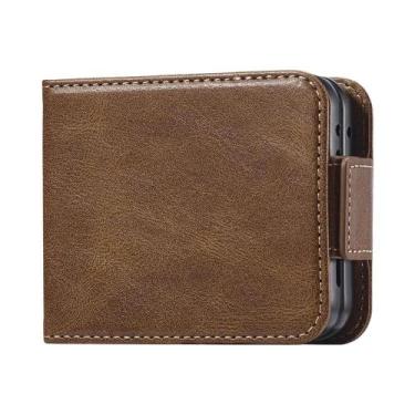 Imagem de Capa De Couro Luxuosa Para Samsung Galaxy Z Flip 7 6 5 4 3 Com Porta C