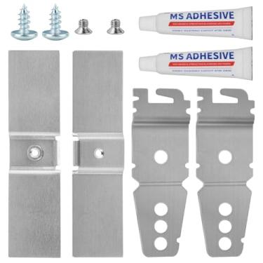 Imagem de Kit de suporte de montagem de lava-louças de granito serve para a maioria dos suportes de lava-louças sob balcão para bancada de granito WP8269145 AP6012289 PS11745496 com cola e parafusos - pacote