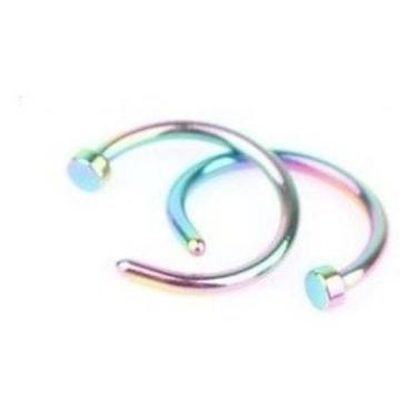 Imagem de Piercing Nariz Argola Falso Fake - 2 Pretos - De Castro Joias