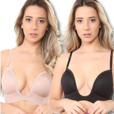 Imagem de Kit 2 Sutiã Para Decote Profundo Efeito Silicone Com Bojo - Mi Amore, 