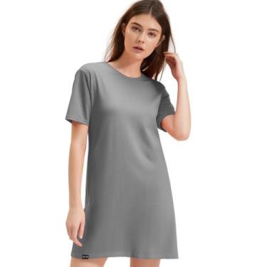 Imagem de Vestido Básico Liso Manguinha Boston Malha Comfort - Slim Fitness Fash