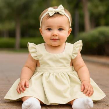 Imagem de Vestido Para Bebê Menina Jana Vestido de Festa Casamento Batizado Vári
