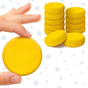 Imagem de 12 esponjas de pintura facial para pintura acrílica - Esponjas de pintura facial, esponjas de cerâmica para argila, esponjas amarelas para pintura - esponjas pequenas esponjas artesanais esponjas