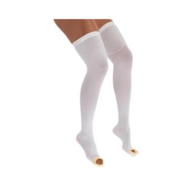Imagem de Meia Elastica Anti Trombo 7/8 Meia-coxa Aes Venosan, Branco, M