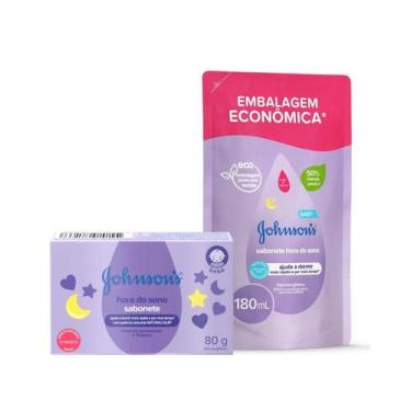 Imagem de Kit Sabonete Hora do Sono Liquido e Barra Johnson's - BARRASONO1668eRE