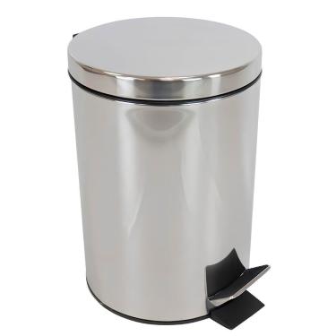 Imagem de Lixeira Inox Elegante 8l Com Pedal E Cesto Removível - Praticidade E Estilo Para Sua Casa