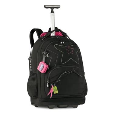 Imagem de Mochila Carrinho Luluca Bolsa Escolar Feminina Adolescente LU27029 (Preto)
