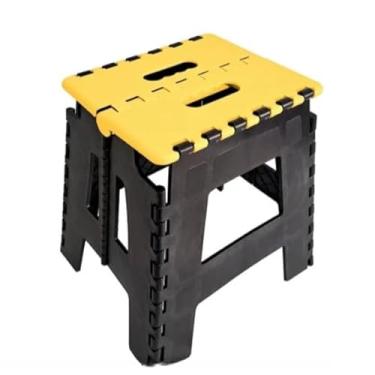 Imagem de Banquinhos - Banqueta Dobrável - De Plástico - Até 100 Kg - Resistente Para Viagem(Amarelo)