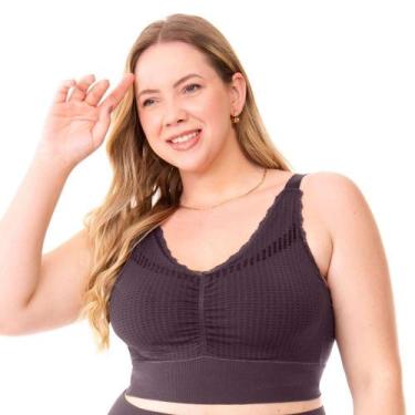 Imagem de Top jacquard sem costura com bojo removível Plus Açai - Trend, G2