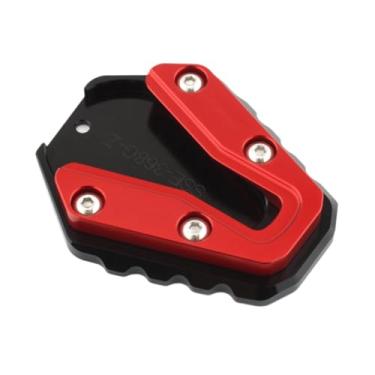 Imagem de Generic Placa de extensão do suporte lateral, extensão da placa do descanso lateral da motocicleta, apoio para o pé descanso lateral, Vermelho