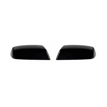 Imagem de Adesivo de carro retrovisor lateral espelho capa asa tampa exterior porta caso guarnição prata compatível com chevrolet silverado 1500 gmc sierra 2014-2018(Black)