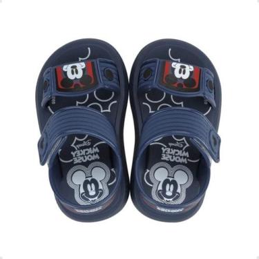 Imagem de Sandália Infantil Papete Grendene Disney Mochila Azul, Azul escuro, Az