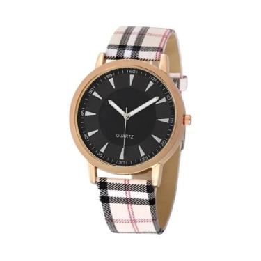 Imagem de Relógio Casual Feminino Vintage Com Pulseira De Couro E Mostrador De Q