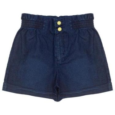 Imagem de Shorts Juvenil Look Jeans Moletom Jeans - UNICA - 4-Feminino