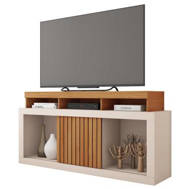 Imagem de Bancada Rack Para TV até 55 Polegadas Marrom Frost Caemmun