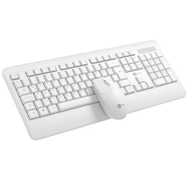 Imagem de Kit Teclado + Mouse Sem Fio KW202 Branco Lecoo Wireless
