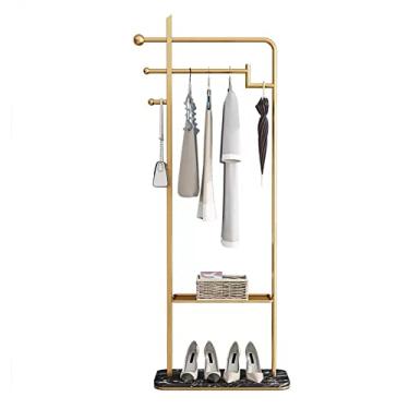 Imagem de KHUTRW3D Suporte de chapéu dourado para quarto, cabideiro, pendurar para roupas, hotel, loja de roupas, varão, cabideiro, corredor, árvore, dourado