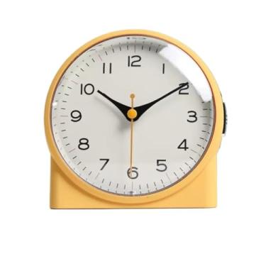 Imagem de Despertador para quarto, relógio pequeno super silencioso sem tique-taque com luz noturna, funciona a bateria, funções de soneca e luz, para sala de estar, quarto, cabeceira, mesa, relógio de mesa de