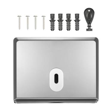 Imagem de x3anggyt5 Suporte de papel higiênico para capa de caixa de lenços, suporte de rolo de papel higiênico montado na parede para banheiro, porta-lenços dispensador de lenços (prata)