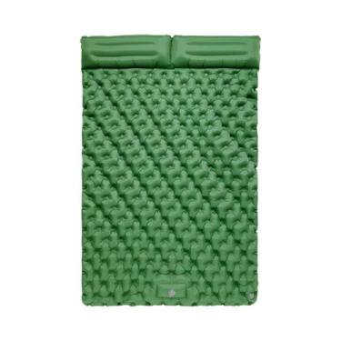 Imagem de Colchão De Ar Inflável Duplo Para Camping Com Almofada E Bomba Para Vi