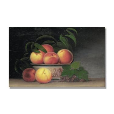 Imagem de NHLDZYH Arte em tela vintage de frutas mortas, pintura clássica de cozinha country, decoração de parede de casa de fazenda quente para sala de jantar e cozinha. C51. 40x64cm-15,8x25,1 pol. Somente