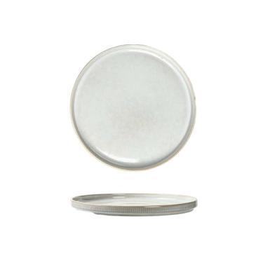 Imagem de Prato de carne ocidental de cor sólida estilo retrô de cerâmica japonesa requintada personalizada - bege 20,8 cm