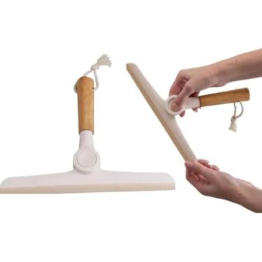 Imagem de Rodo de Pia com Cabo de Bambu e Cabeça Articulada – Secagem Rápida para Bancada de Cozinha e Banheiro, Organizador Sustentável