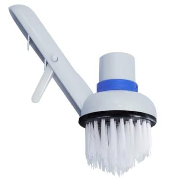 Imagem de Escova para Degraus de Cantos Piscina com Grande Poder Escovação Ferramenta Limpeza Algas e Musgo Jatos Spa Parede Telhas Pisos Fundo Limpador Aquário Buraco Parafuso Vara Fácil Usar Manutenção