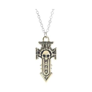 Imagem de Colar Masculino De Pingente Hip-Hop Punk Warhammer 40K, Corrente De Su