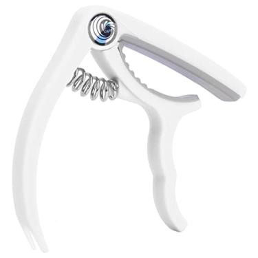 Imagem de Cuofyunl plástico guitarra capo ponte pino removedor 4 6 6 cordas guitarra baixo ukulele capo (K73 branco)