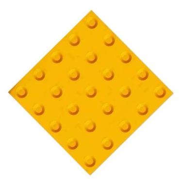 Imagem de Piso Tátil Alerta PVC 25X25 - Várias Cores - generico, Amarelo