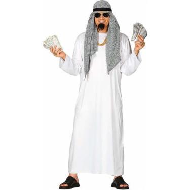Imagem de Fantasia Sheik Árabe Masculino Túnica E Turbante Luxo - Fantasias Caro