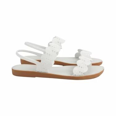 Imagem de Sandália Feminina Arazzou Rasteirinha Elegante Confortável 2026 (Branco, BR, Adulto, Numérico, 36)