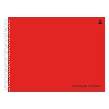 Imagem de Caderno De Desenho E Cartografia Espiral 60fls Kbom Vermelho - Sao Dom